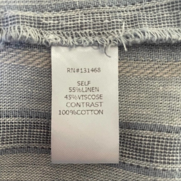 Thread Essentials Soft Lightweight Stripe Linen Jacket M Blue White 9730 - Picture 9 of 10
